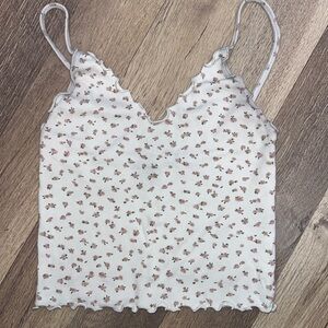 Brandy Melville Floral cropped tank💐🌸